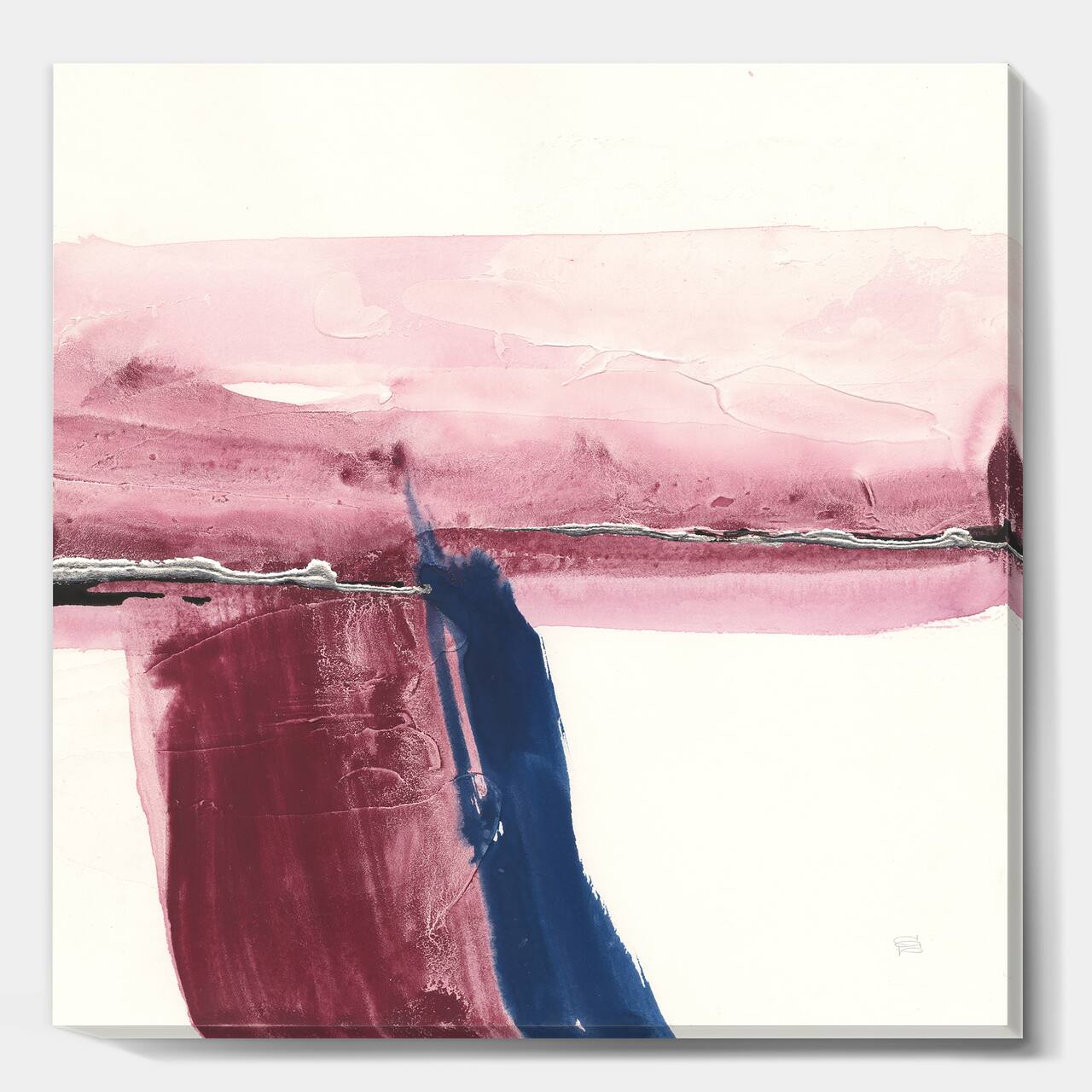 Designart - Patch of Dirty Pink I - Shabby Chic Gallery-wrapped Canvas